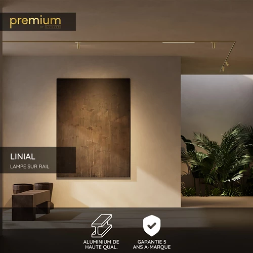 Lucide Premium LINIAL connecteur souple - Système de rail monophasé / Éclairage sur rail - Smart - 48V Track - Champagne - USP